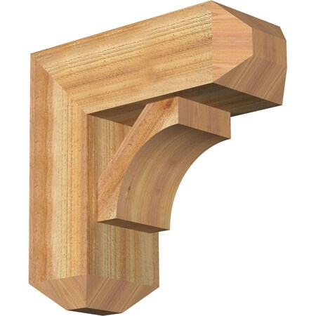 Ekena Millwork Westlake Craftsman Rough Sawn Bracket w/ Offset Brace, Western Red Cedar, 8"W x 20"D x 20"H BKT0806X20X20WTL04RWR